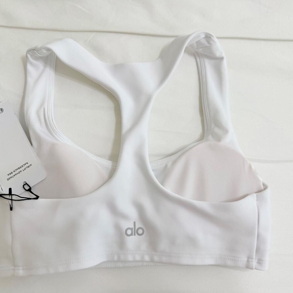 Alo Yoga Airlift white racerback bra. Size XS.